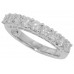 1.50 Ct Round Diamond Wedding Band in Stylish 14 kt White Gold Mounting Rings